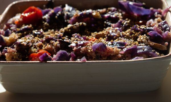 Cavolo viola con quinoa
